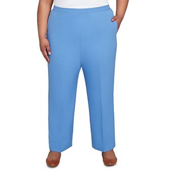 Plus Size Alfred Dunner Ribbed Knit Short Length Pants