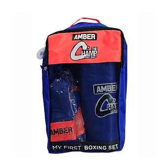 Amber Fight Gear Mini Boxing Toy Set for Ages 37, Includes Bag, Gloves, Headgear & Rope