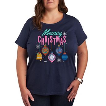 Plus Size Disney's The Aristocats Meowy Christmas Graphic Tee