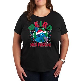 Plus Size Disney's Lilo & Stitch Weird But Festive Graphic Tee