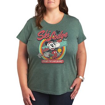 Plus Size Disney's Mickey Mouse Ski Lodge Graphic Tee