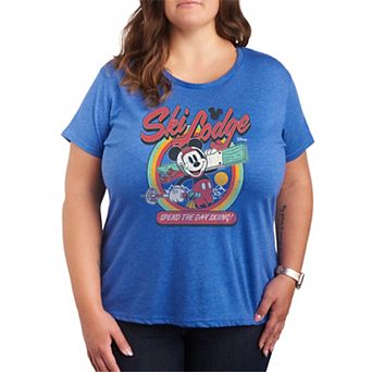 Plus Size Disney's Mickey Mouse Ski Lodge Graphic Tee