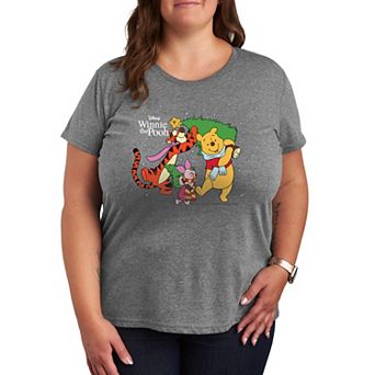 Plus Size Disney's Winnie The Pooh Christmas Tree Graphic Tee