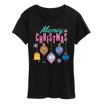Women's Disney's The Aristocats Meowy Christmas Graphic Tee