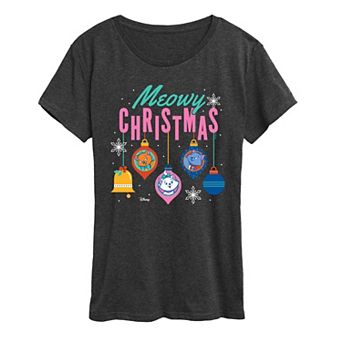 Women's Disney's The Aristocats Meowy Christmas Graphic Tee