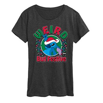 Women's Disney's Lilo & Stitch Weird But Festive Graphic Tee