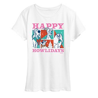 Women's Disney's Lady and the Tramp Happy Howlidays Graphic Tee