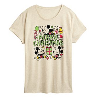 Women's Disney's Mickey Mouse Merry Christmas Graphic Tee