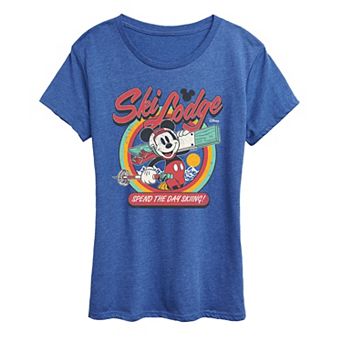 Women's Disney's Mickey Mouse Ski Lodge Graphic Tee