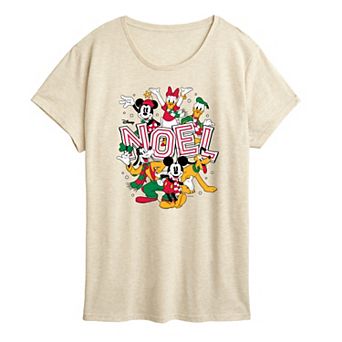 Women's Disney's Mickey & Friends Noel Graphic Tee