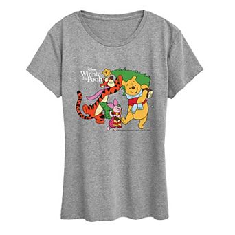 Women's Disney's Winnie The Pooh Christmas Tree Graphic Tee