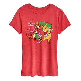 Women's Disney's Winnie The Pooh Christmas Tree Graphic Tee