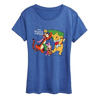 Women's Disney's Winnie The Pooh Christmas Tree Graphic Tee