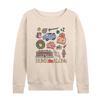 Women's Home Alone Icon Collage French Terry Long Sleeve Tee