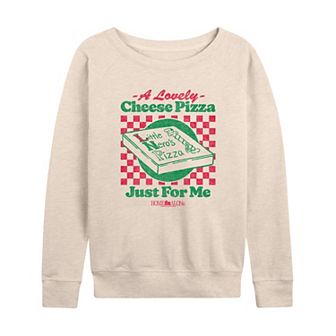 Women's Home Alone A Lovely Cheese Pizza French Terry Long Sleeve Tee