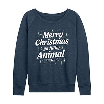 Women's Home Alone Merry Christmas Ya Filthy Animal French Terry Long Sleeve Tee