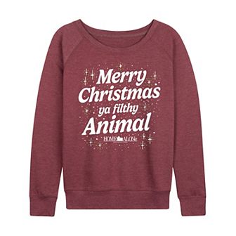 Women's Home Alone Merry Christmas Ya Filthy Animal French Terry Long Sleeve Tee