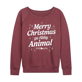 Women's Home Alone Merry Christmas Ya Filthy Animal French Terry Long Sleeve Tee