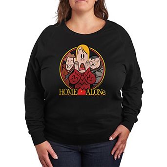 Plus Size Home Alone Poster French Terry Long Sleeve Tee