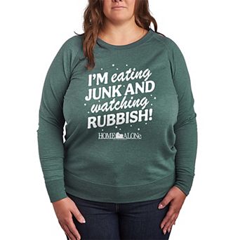 Plus Size Home Alone Junk & Rubbish French Terry Long Sleeve Tee