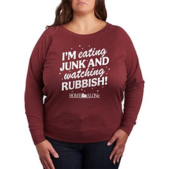 Plus Size Home Alone Junk & Rubbish French Terry Long Sleeve Tee