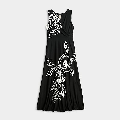 Women's 5th + Madison Edit ITY Floral Surplice Maxi
