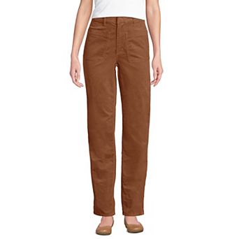 Petite Lands' End Corduroy High-Rise Straight Leg Pants