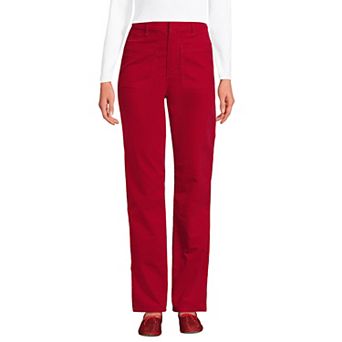Petite Lands' End Corduroy High-Rise Straight Leg Pants