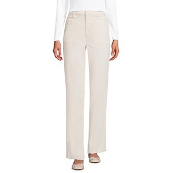 Women's Lands' End Corduroy High-Rise Straight Leg Pants