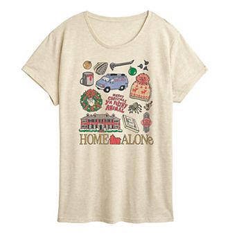 Women's Home Alone Icon Collage Graphic Tee