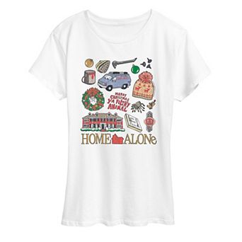 Women's Home Alone Icon Collage Graphic Tee