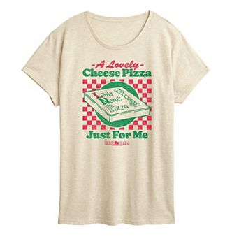Women's Home Alone A Lovely Cheese Pizza Just For Me Graphic Tee