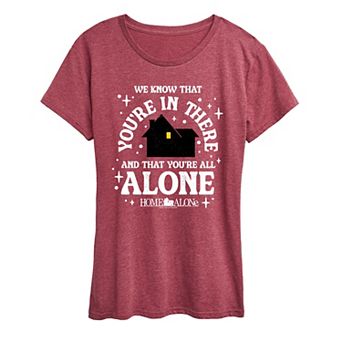Women's Home Alone We Know You're In There Graphic Tee