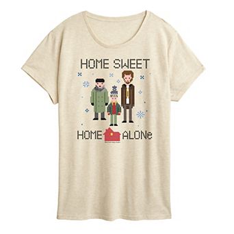 Women's Home Alone Cross Stitch Graphic Tee