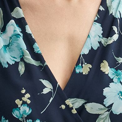 Women's 5th + Madison Edit Sleeveless Surplice Pleated Midi Dress