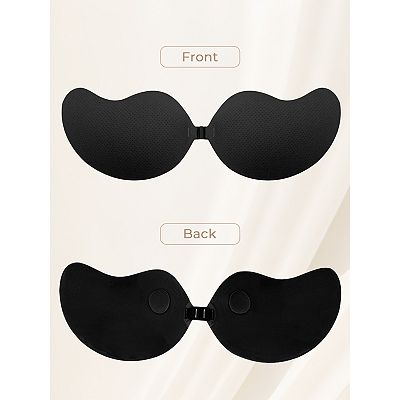 Women's Reusable Strapless Push-up Invisible Breathable Sticky Adhesive  Bras for Backless Dress