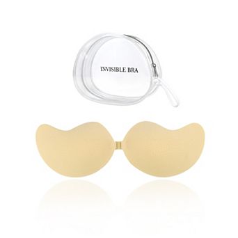 Women's Reusable Strapless Push-up Invisible Breathable Sticky Adhesive Bras for Backless Dress