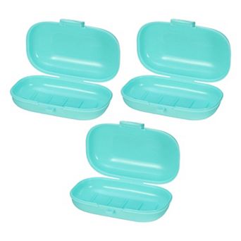 3 pc Travel Soap Dish, Portable Soap Dish Box Soap Bar Holder for Camping Gym Outdoor with Cover