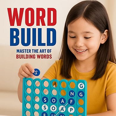 LIVEVIE Word Build 2-Player Grid Game Ages 6+ Boost Vocabulary & Skills