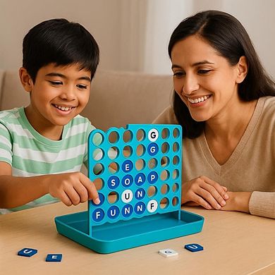 LIVEVIE Word Build 2-Player Grid Game Ages 6+ Boost Vocabulary & Skills