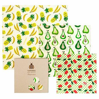 Set Of 3 Bees Wax Wrap Paper For Food, Cheese Paper, Bowl Covers, Sandwich Wrapping Paper