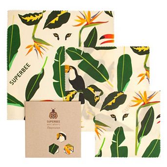 Set Of 3 Bees Wax Wrap Paper For Food, Cheese Paper, Bowl Covers, Sandwich Wrapping Paper