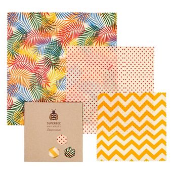 Set Of 3 Bees Wax Wrap Paper For Food, Cheese Paper, Bowl Covers, Sandwich Wrapping Paper