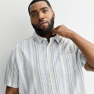 Big & Tall Sonoma Goods For Life® Short Sleeve Linen Shirt
