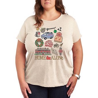 Plus Size Home Alone Icon Collage Graphic Tee
