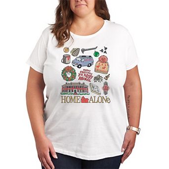 Plus Size Home Alone Icon Collage Graphic Tee