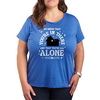 Plus Size Home Alone We Know You're In There Graphic Tee