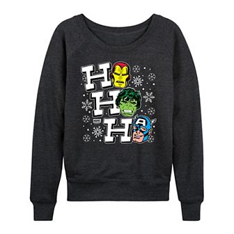 Women's Marvel Ho Ho Ho French Terry Long Sleeve Tee