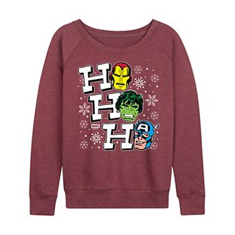 Women's Marvel Ho Ho Ho French Terry Long Sleeve Tee