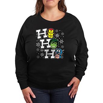 Plus Size Marvel Ho Ho Ho French Terry Long Sleeve Tee